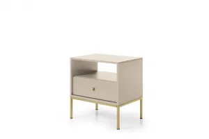 Piaski Nočný stolík Mono II 54 cm béžový/zlatý