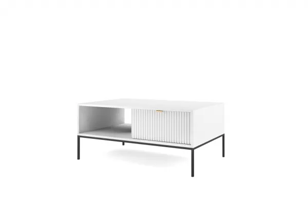 Piaski Konferenčný stolík Nova 104 cm biely/čierny