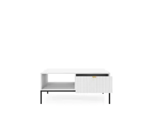 Piaski Konferenčný stolík Nova 104 cm biely/čierny