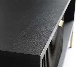 Piaski Konferenčný stolík Nova 104 cm čierny/zlatý