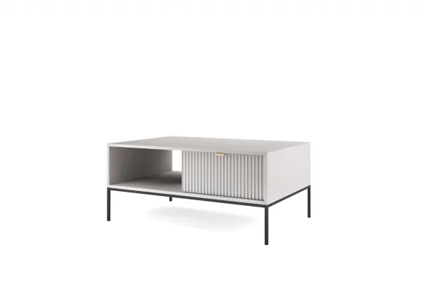 Piaski Konferenčný stolík Nova 104 cm sivý/čierny