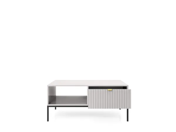 Piaski Konferenčný stolík Nova 104 cm sivý/čierny