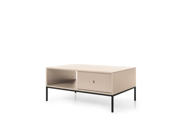 Piaski Konferenčný stolík Mono II 104 cm béžový/čierny