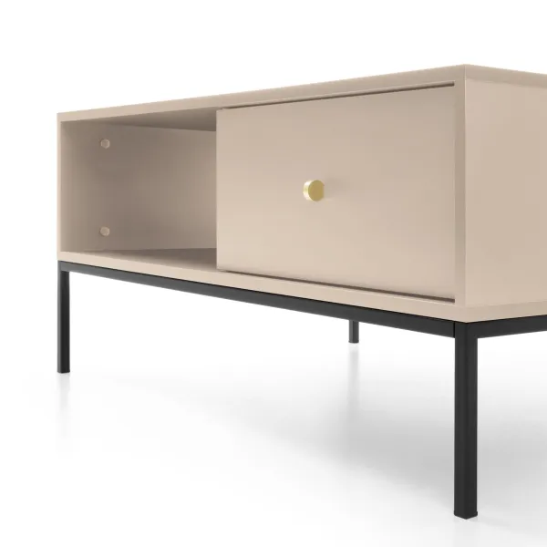 Piaski Konferenčný stolík Mono II 104 cm béžový/čierny