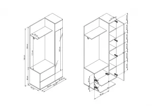 Piaski Predsieňová stena Green 90 cm dub sonoma