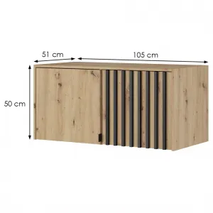 Piaski Nástavec na skriňu Nelly 105 cm dub artisan/čierny