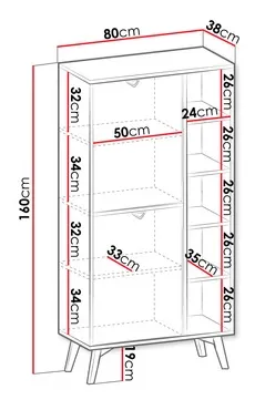 Piaski Regál Les 80 cm béžový