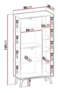 Piaski Regál Les 80 cm béžový