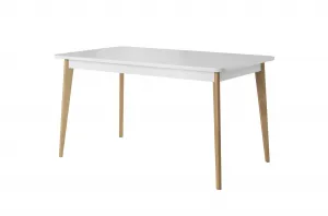 Piaski Rozkladací jedálenský stôl Primo 140/180 cm dub Riviéra/biely