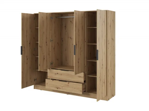 Piaski Šatníková skriňa Kelly 4D 206 cm dub artisan