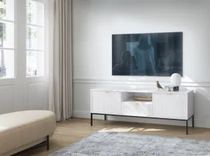 Piaski Televízny stolík Nova 154 cm biely/čierny