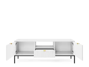 Piaski Televízny stolík Nova 154 cm biely/čierny