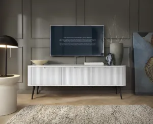 Piaski Televízny stolík Zova 168 cm biely/čierny