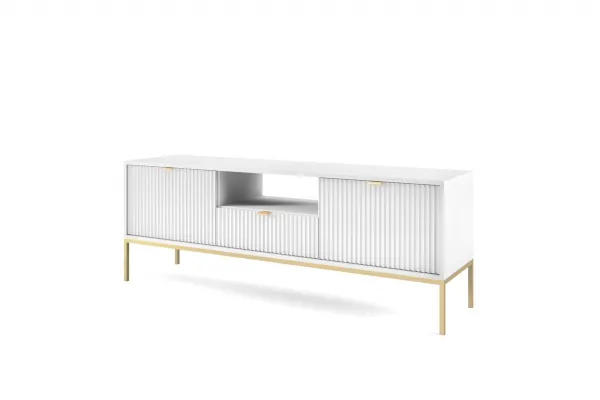 Piaski Televízny stolík Nova 154 cm biely/zlatý