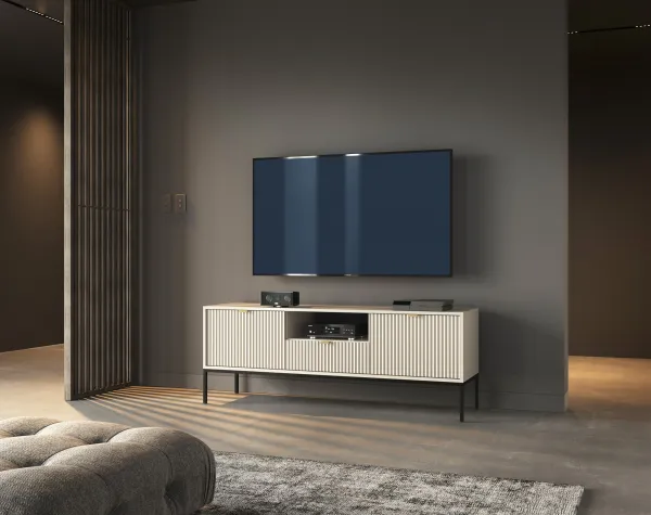 Piaski Televízny stolík Nova 154 cm kašmír/čierny