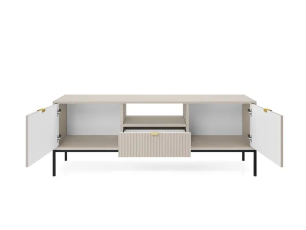 Piaski Televízny stolík Nova 154 cm kašmír/čierny