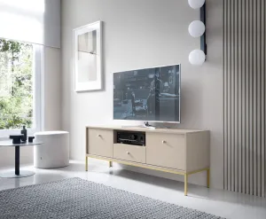 Piaski Televízny stolík Mono II 154 cm béžová/zlatá