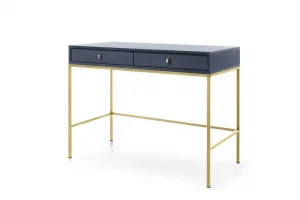 Piaski Toaletný stolík Mono II 104 cm modrý/zlatý