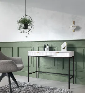 Piaski Toaletný stolík Nova 104 cm biely/čierny