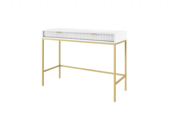 Piaski Toaletný stolík Nova 104 cm biely/zlatý