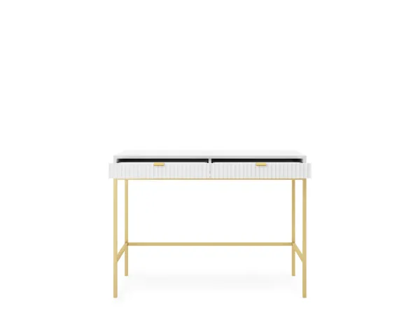 Piaski Toaletný stolík Nova 104 cm biely/zlatý