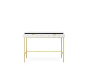 Piaski Toaletný stolík Nova 104 cm biely/zlatý