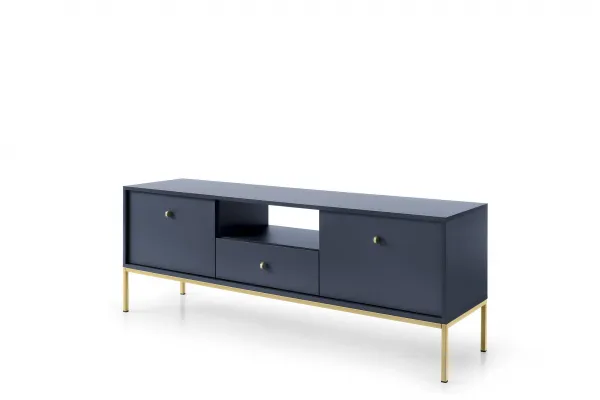 Piaski Televízny stolík Mono II 154 cm modrý/zlatý