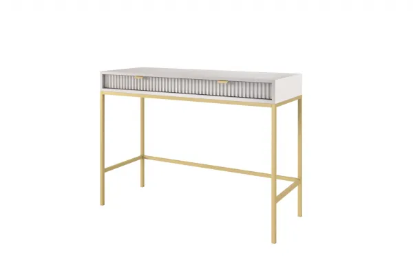 Piaski Toaletný stolík Nova 104 cm sivý/zlatý