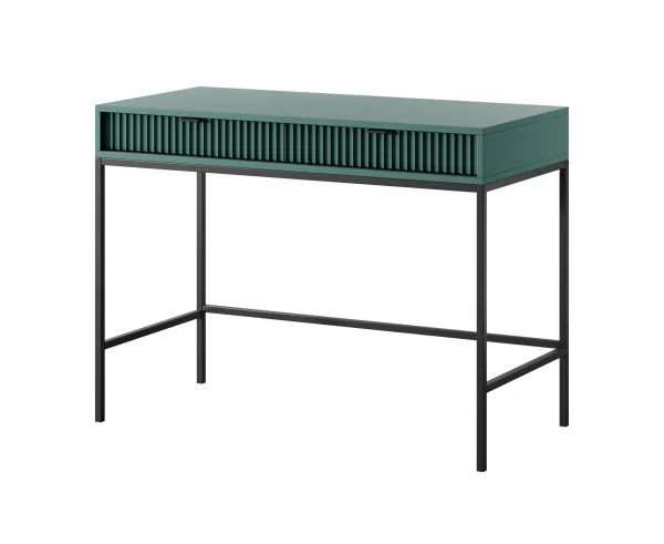 Piaski Toaletný stolík Nova 104 cm zelená/čierne úchytky a čierny rám