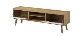 Piaski Televízny stolík Primo 160 cm dub Riviéra/biely