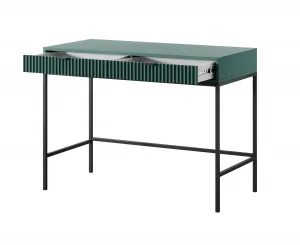 Piaski Toaletný stolík Nova 104 cm zelená/čierne úchytky a čierny rám
