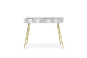 Piaski Toaletný stolík Zova 103 cm biely/zlatý
