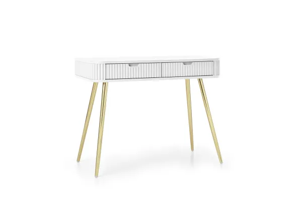 Piaski Toaletný stolík Zova 103 cm biely/zlatý