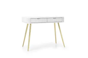 Piaski Toaletný stolík Zova 103 cm biely/zlatý