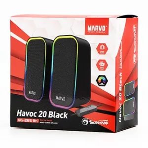 Marvo reproduktory HAVOC 20BK, 6W, černé, podsvícené