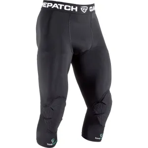 GAMEPATCH TIGHTS 3/4 WITH KNEE PADDING Kompresné unisex legíny, čierna, veľkosť