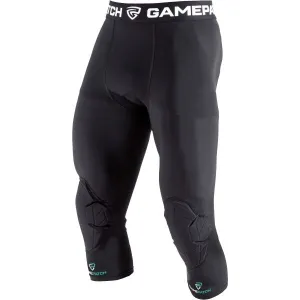 GAMEPATCH TIGHTS 3/4 WITH KNEE PADDING Kompresné unisex legíny, čierna, veľkosť