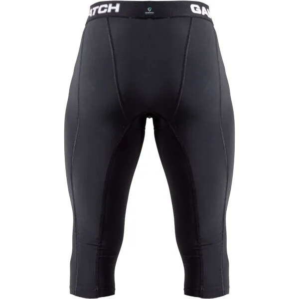GAMEPATCH TIGHTS 3/4 WITH KNEE PADDING Kompresné unisex legíny, čierna, veľkosť