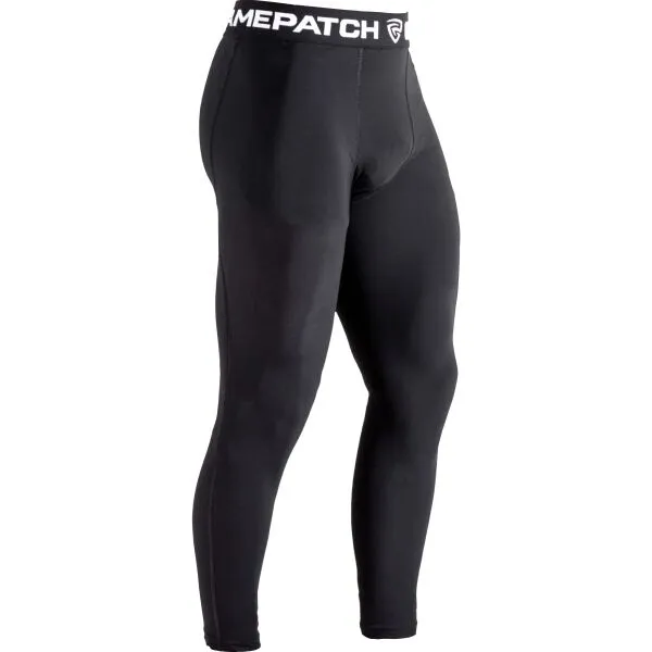 GAMEPATCH COMPRESSION PANTS Kompresné unisex legíny, čierna, veľkosť
