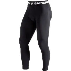 GAMEPATCH COMPRESSION PANTS Kompresné unisex legíny, čierna, veľkosť