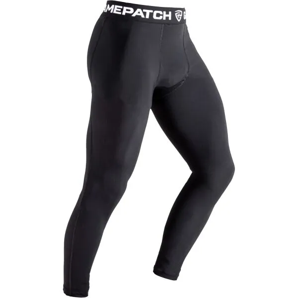 GAMEPATCH COMPRESSION PANTS Kompresné unisex legíny, čierna, veľkosť