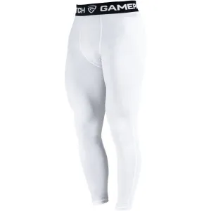 GAMEPATCH COMPRESSION PANTS Kompresné unisex legíny, biela, veľkosť