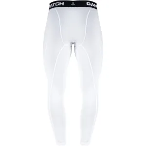 GAMEPATCH COMPRESSION PANTS Kompresné unisex legíny, biela, veľkosť
