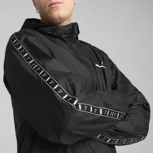 Puma ESSENTIALS TAPE WINBREAKER Pánska bunda, čierna, veľkosť