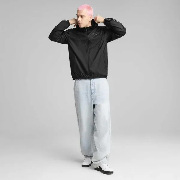 Puma ESSENTIALS TAPE WINBREAKER Pánska bunda, čierna, veľkosť