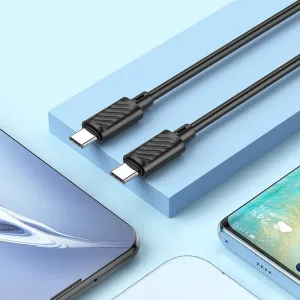 Hoco X88 kábel USB-C - USB-C, PD 3A 60W, 1 m, čierny