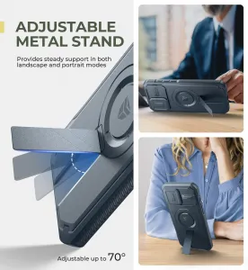 Dexnor MagSafe Kickstand Camprotector obal iPhone 16 Pro Max, modrý