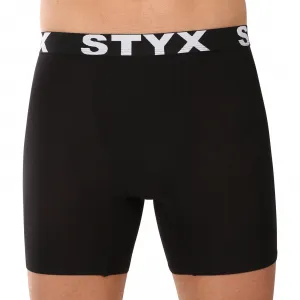 3PACK pánske boxerky Styx long športová guma čierne (3UN960) M, trenky