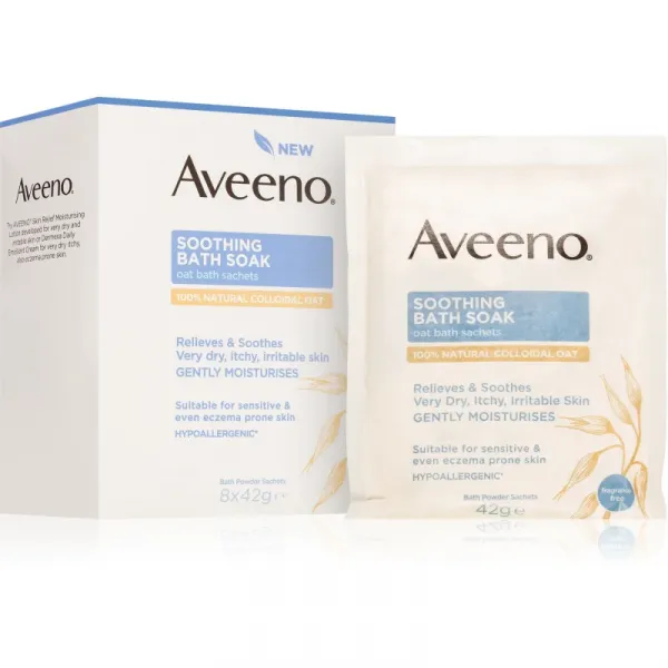 AVEENO Upokojujúci ovsená kúpeľ 8 x 42 g