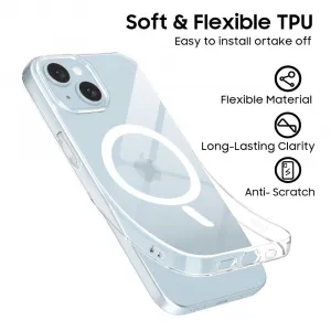 Tech-Protect Flexair MagSafe, iPhone 15, priehľadný